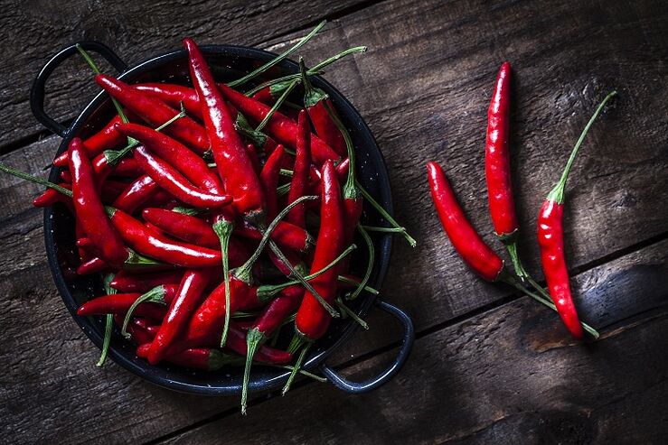 chilipeper om de potentie te vergroten